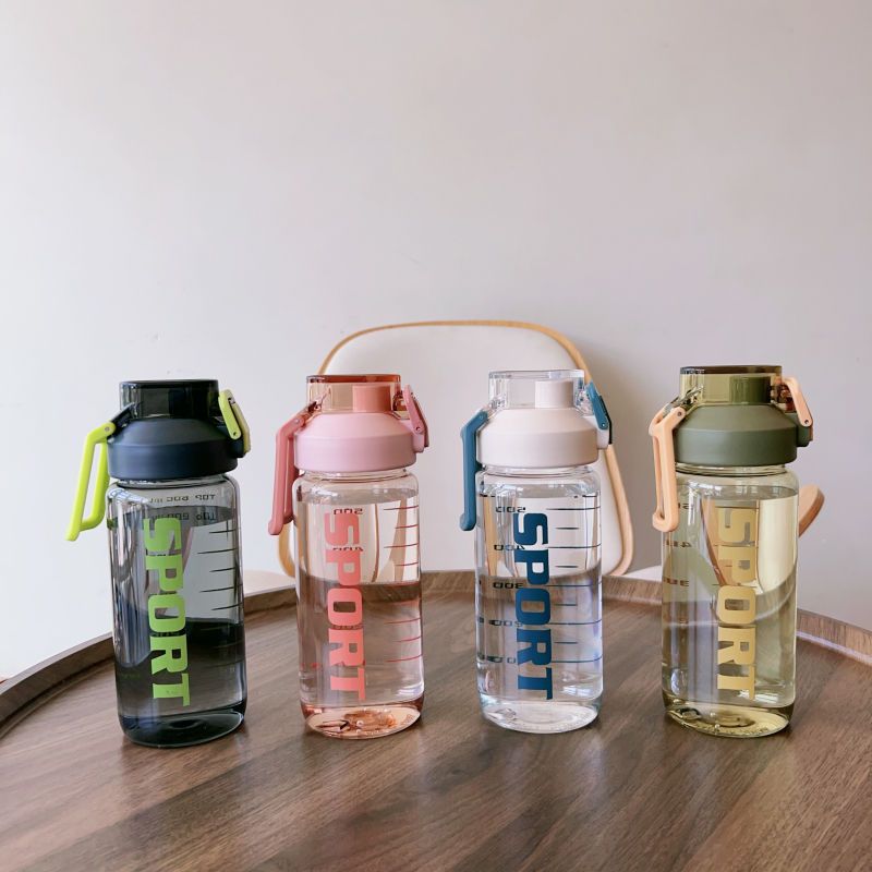 Summer Student Sports Large Capacity Plastic Water Bottle High Appearance Simple Portable Outdoor Anti-fall Space Cup_voghion.com