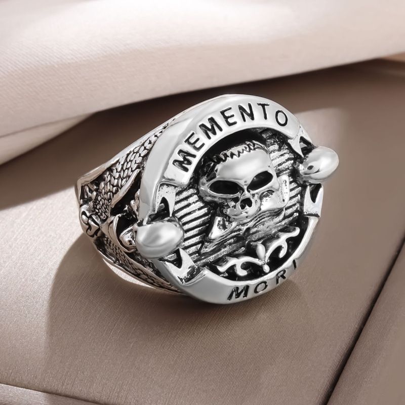 Zubehör Totenkopf Herren Ring Persönlichkeit Mode Retro Totenkopf Ring_voghion.com