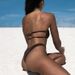 Dámské oblečení, bikiny ve tvaru U, nabírané s velkými prsy, rozdělené bikiny, luxusní látkové plavky_voghion.com