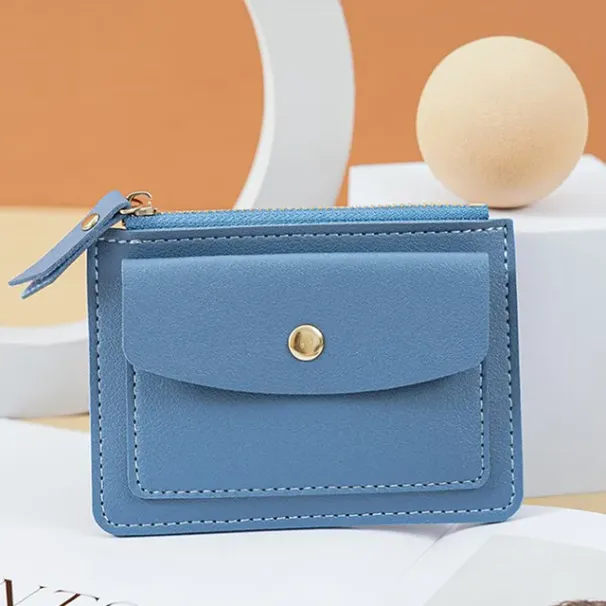 Multi-Kartenhalter Münze Kurze Leder Mini Reißverschluss Solide Geldbörse Frauen Einfache Brieftaschen Schlanke Kleine Brieftasche Reißverschluss Haspe_voghion.com