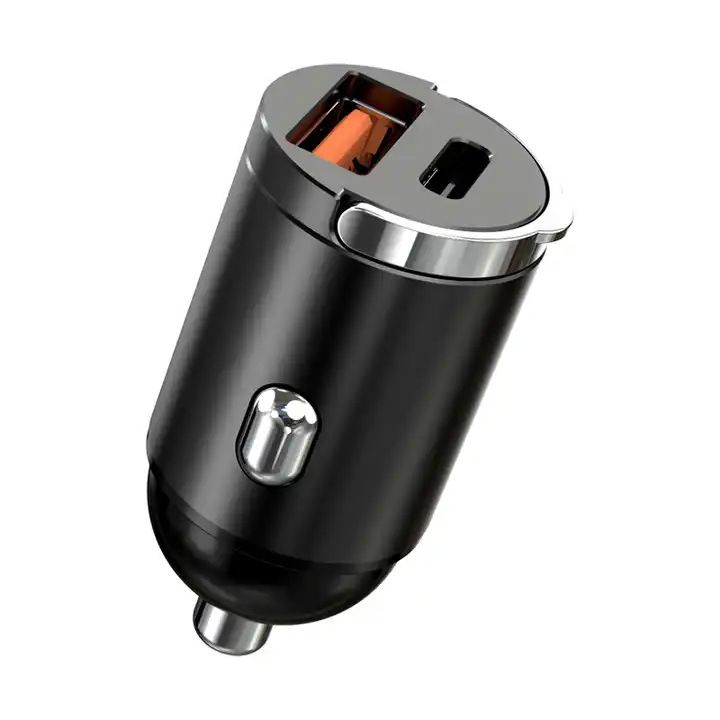 Autoladegerät aus Legierung mit verstecktem Ring – Mini-Superschnellladegerät Typ C mit Multi-Port-Design_voghion.com