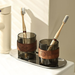 ACZT Iittala Aalto Toothbrush Holder - Glass Couple Set With Tray_voghion.com