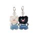 Authentic Fluffy Little Pet Cat Denim Overalls Couple Pair Plush Pendant Exquisite Backpack Keychain Doll_voghion.com