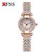 Elegant Women's Quartz Watch With Diamond Bezel, Waterproof, Round Dial, Stainless Steel Clasp, Fashionable And Dainty Round Compact Quartz Watch_voghion.com