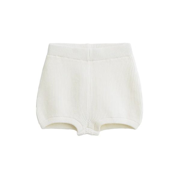 Pantaloncini aderenti elasticizzati da donna, in maglia, con vita avvolta, nuovi pantaloni corti casual da ragazza calda, versatili e alla moda primaverile, in tinta unita_voghion.com