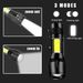USB Rechargeable Mini Flashlight With Side COB Light Clip-On Light Zoomable Small Torch 3 Mode Camping Emergency Flashlights_voghion.com