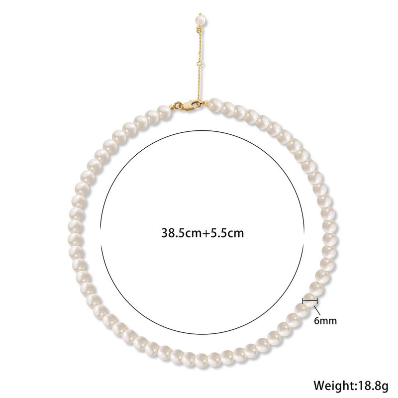 Französisch einfache retro perle halskette temperament shell perle halskette elegante weibliche high-end-licht luxus perle weibliche_voghion.com