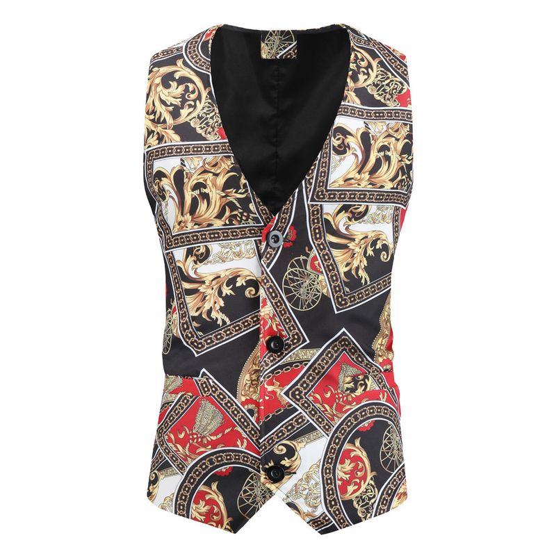 autumn and winter new casual 3D printed suits, vests, trousers suits, 3-piece set 3TZ-XMK39_voghion.com