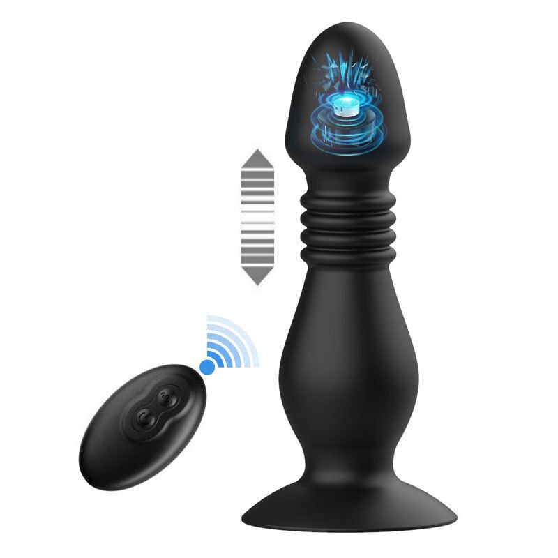 Produits sexuels pour adultes, télécommande à 10 fréquences, vibration télescopique, ventouse vestibulaire, appareil de massage anal,_voghion.com