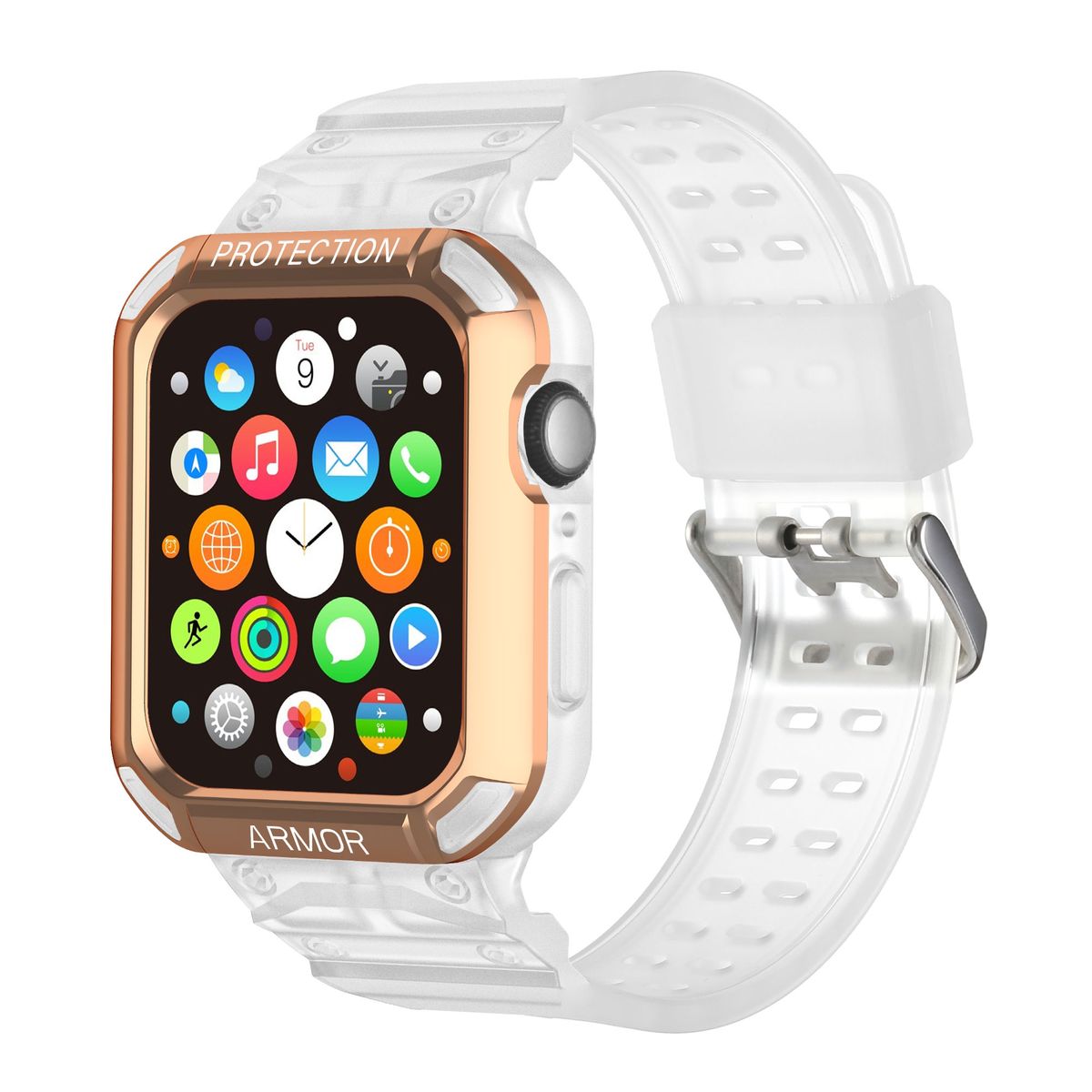 Óraszíjvédő iWatch 40mm 41mm 44mm 45mm sorozathoz, 9, 8, 7, Se, 6, 5, 4, 3, 2 óraszíj és tokkészlet_voghion.com