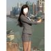 Secretary's professional attire, formal occasion suit, uniform set, women's 2024 new style, in tea chic two-piece set_voghion.com