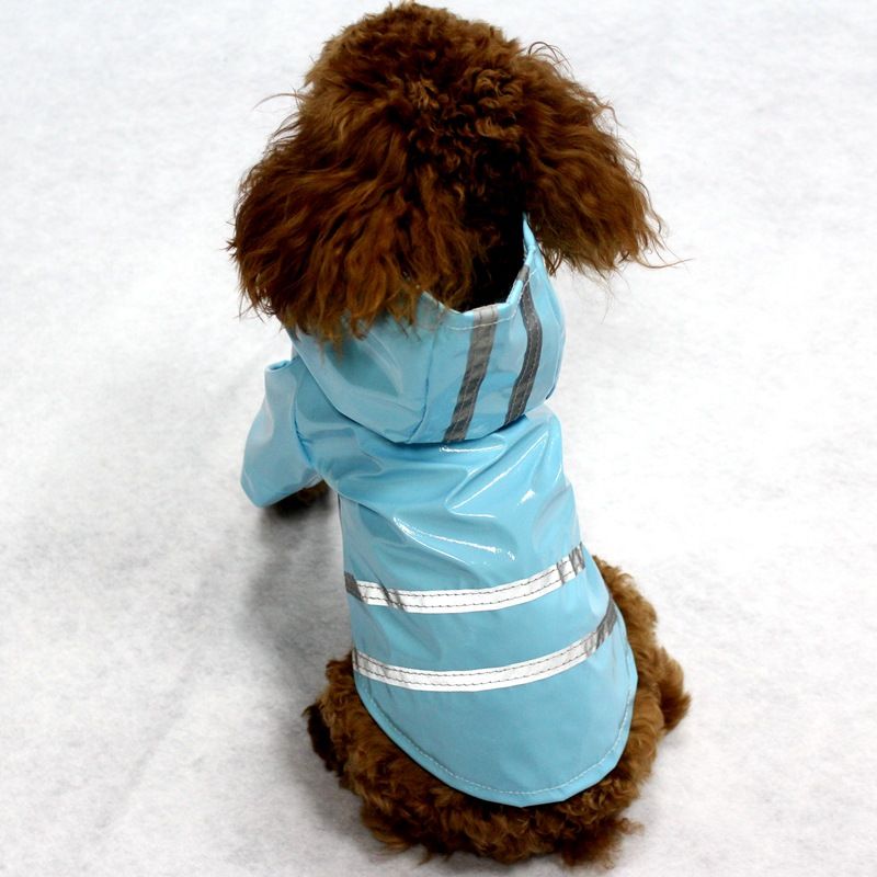 25 Styles Puppy Hooded Raincoat Dog Night Reflective Security Clothes Pet Waterproof Jacket Coat Five Colors_voghion.com