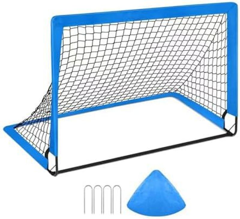 ​4x3ft Kids Portable Soccer Goal - Foldable Beach Football Goal For Outdoor Training_voghion.com