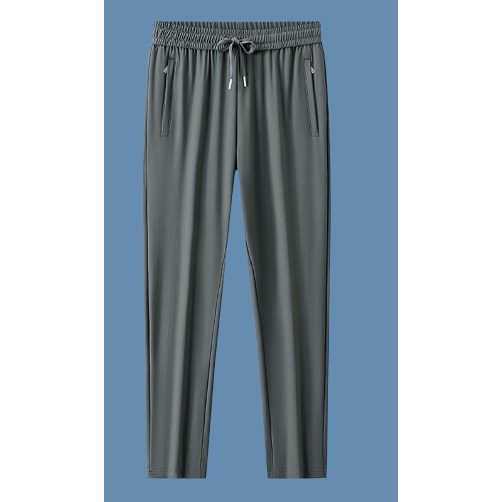 Herren Sommerhose aus Eisseide, neue lockere, lässige Sporthose in Übergröße, atmungsaktiv, kühles Gefühl, Anti-Taille, hochwertige lange Hose_voghion.com