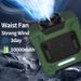 Nieuwe stijl taille hangende kleine ventilator draagbare kleine airconditioner buiten bouwplaats camping zaklamp lange batterijduur taille hangende ventilator_voghion.com