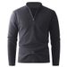 Britischer Herren-Strickpullover – Pullover mit halbem Reißverschluss, lockerer Passform, warm und stylisch – Modetrends_voghion.com