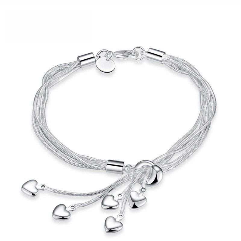 Sterling VENUS Silber Neue Stil Quaste Hängenden Herz Armband Unregelmäßigen Mode Schmuck Geschenk Großhandel_voghion.com