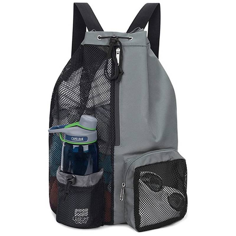 Designer fashion new swimming bag mesh drawstring backpack with wet bag beach backpack, gym and exercise kit bag_voghion.com