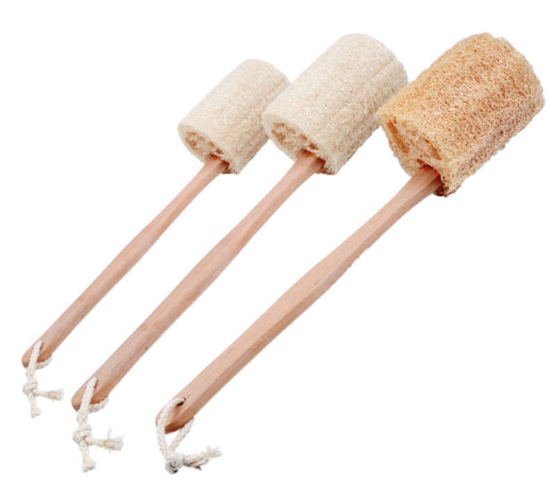 Drewniana rączka szczotki do kąpieli z gąbki luffa, szczotka do masażu i pocierania pleców, akcesoria łazienkowe, ręcznik do szorowania, szczotka do kąpieli z gąbki luffa_voghion.com