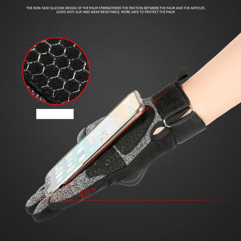 Gants tactiques d'extérieur pour hommes, doigts complets, anti-coupures, antidérapants, pour moto, respirants, forces spéciales, résistants à l'usure, entraînement sportif_voghion.com