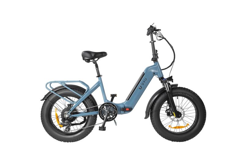 DYU FF500 E-bike dobrável 500W motor 48 v14ah bateria de lítio City Riding bicicleta elétrica feminina 20*4.0 Fat Tire bike_voghion.com