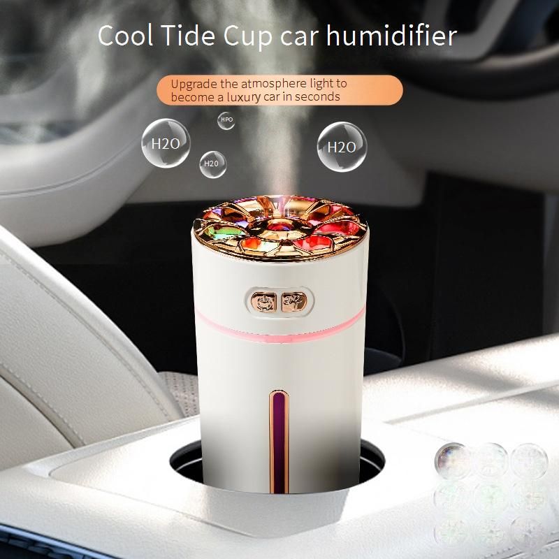 Portable Car Humidifier With Aromatherapy Function - USB/Battery Powered, 0.5L Quiet Mist, Auto Shut-Off, Compact For Home & Travel_voghion.com