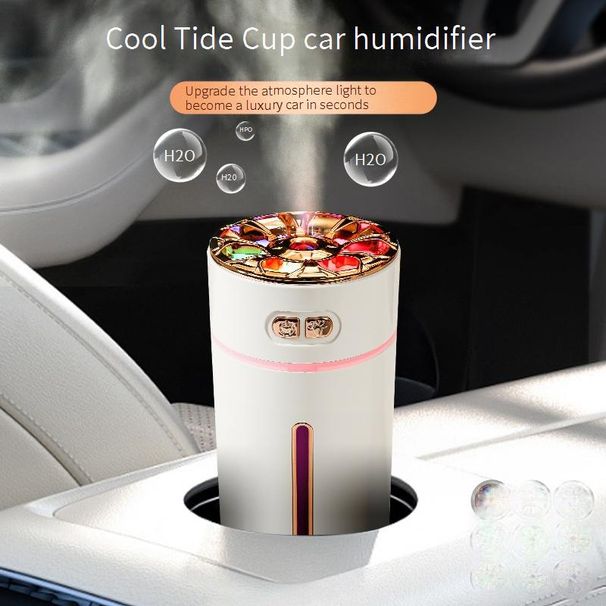 Portable Car Humidifier With Aromatherapy Function - USB/Battery Powered, 0.5L Quiet Mist, Auto Shut-Off, Compact For Home & Travel_voghion.com