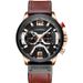 Men's Multi-Function Chronograph Watch - Business Sport Waterproof Leather Strap Quartz Wristwatch With Date_voghion.com