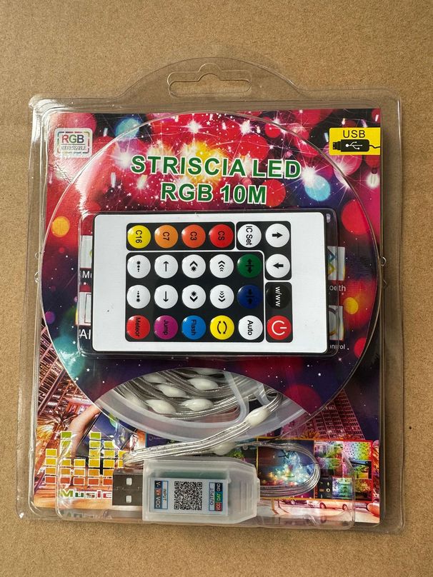 Guirnalda de luces LED RGB inteligentes: 5 V de bajo voltaje, control por Bluetooth y aplicación, 16 millones de colores, IP65 a prueba de agua, 10 LED/m, luces decorativas para interior y exterior._voghion.com