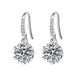 S Sterling Silver Moissanite Snowflake Earhook Earrings Simple Fashion Temperament Live _voghion.com