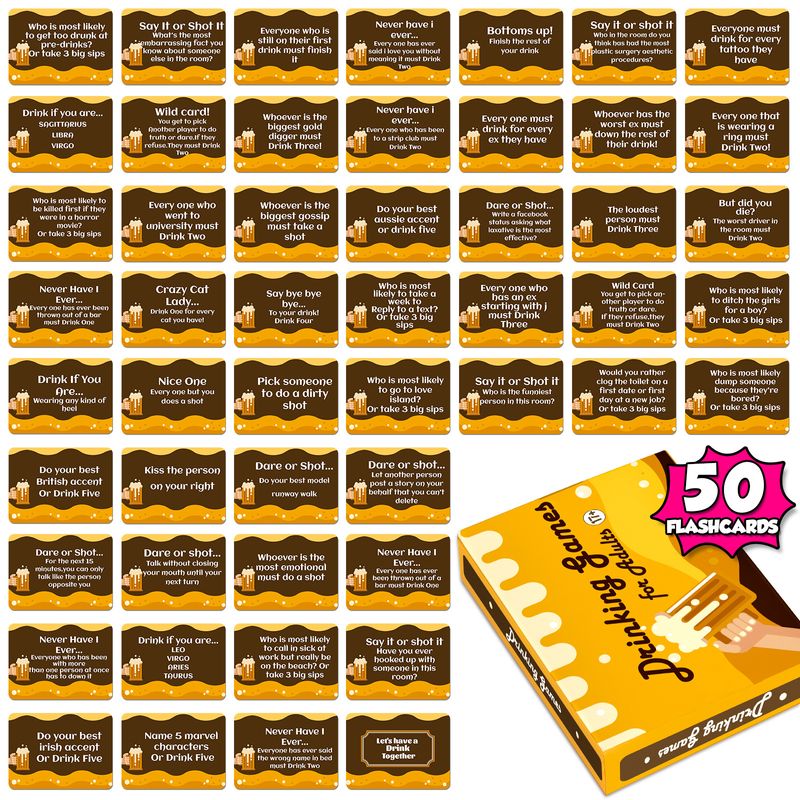 Puzzles & Spiele Brettspielkarten Englische Trinkspiele Trickkarten Partykarten für die Freizeit Erwachsene_voghion.com