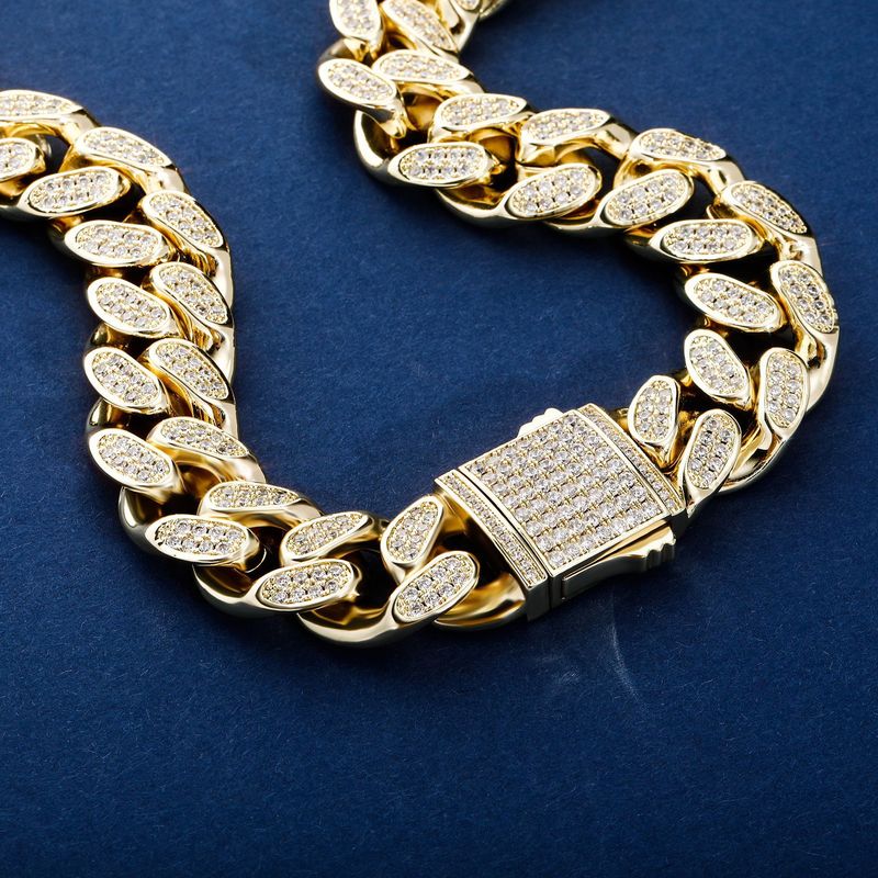 Collar de hip hop con cadena de oro grande y diamantes de 18 mm para hombre, estilo hip hop, estilo rap_voghion.com