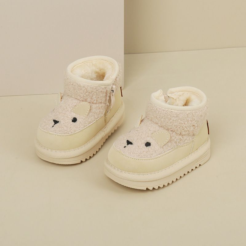 Kinderkleding Nieuwe Winter Baby Peuter Schoenen Plus Fluwelen Sneeuwlaarzen Babyschoenen Warme Meisjesschoenen Jongens Katoenen Schoenen_voghion.com
