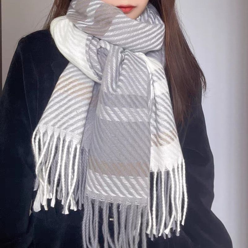 New   cashmere plaid for women with Korean atmosphere, winter warmth, ins student version versatile internet_voghion.com