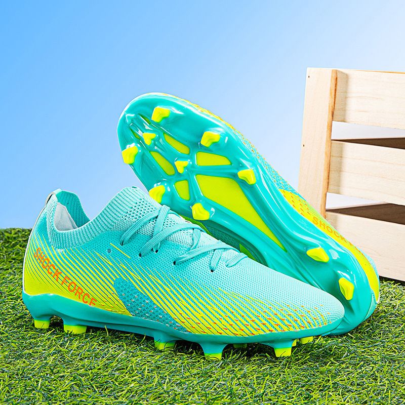Chaussures de football pour enfants, chaussures de sport à pointes longues et courtes pour garçons, chaussures d'entraînement en gazon artificiel d'intérieur pour étudiants_voghion.com