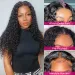 Kinky Curly Echthaar Lace Front Perücke Transparent Lace Closure für schwarze Frauen_voghion.com