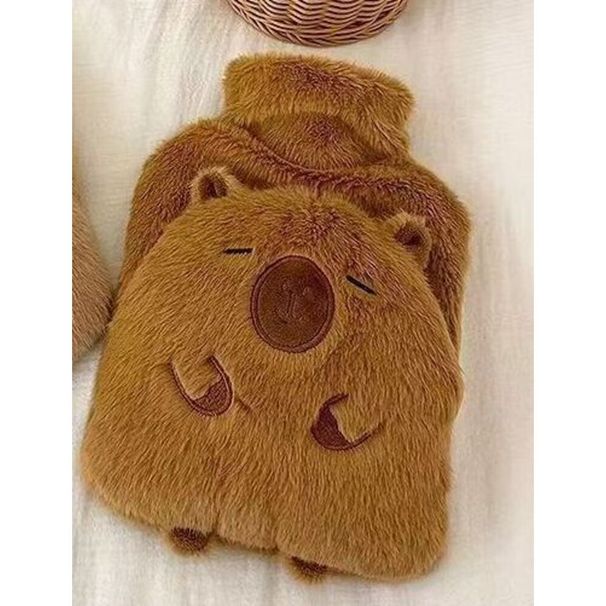Borsa termica invernale Kapibara in peluche con design a cartoni animati, ricaricabile, per mani e pancia_voghion.com