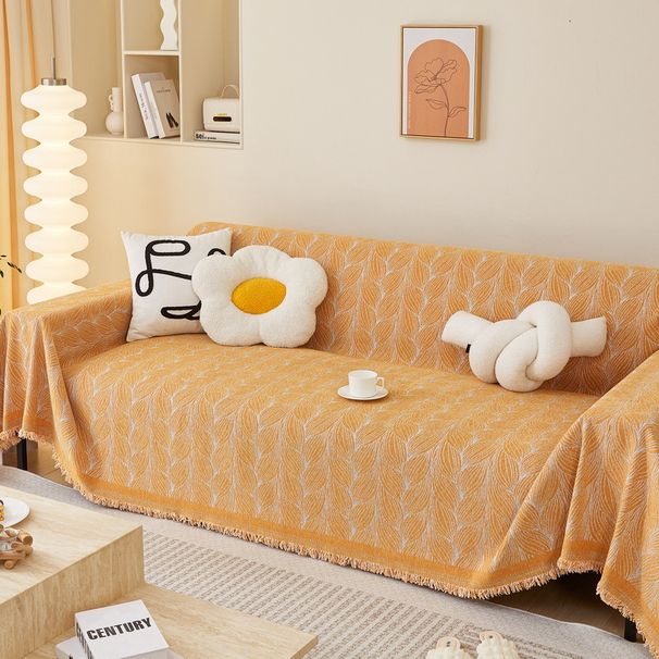 Copridivano in morbida ciniglia - Moderna coperta in maglia per divano a 3 posti, protezione in tessuto elasticizzato antiscivolo, arredamento per la casa in tinta unita_voghion.com