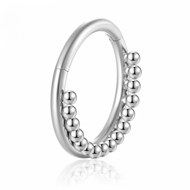 F136 Τιτάνιο Helix Piercing Tragus Clicker Χάντρες CZ Δαχτυλίδια Μύτης Χόνδρου Διάφραγμα Ζιργκόν 16G Κοσμήματα Σώματος Σκουλαρίκια Labret χονδρικής_voghion.com