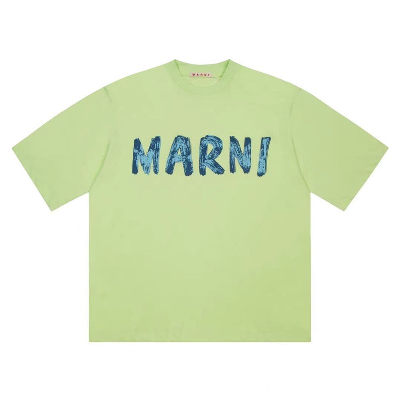 MARNI 22 Spring/Summer New Classic Letter Round Neck Loose Top Short Sleeve T-shirt_voghion.com