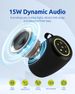 Altoparlante Bluetooth, potente piccolo altoparlante portatile wireless con radio FM, impermeabile IPX6, 5 modalità di luce LED,_voghion.com