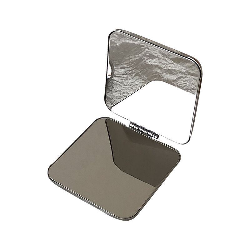 Elegant Diamond-Studded Folding Mirror – Dual-Sided Portable Vanity Mirror For Home, Travel & Gifts (PU Frame, Classic Square Design)​_voghion.com