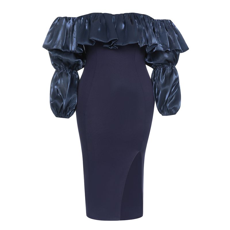 dames nieuwe stijl eenvoudige mode sexy tube top zwart en wit stiksel slanke jurk jurk voor dames_voghion.com