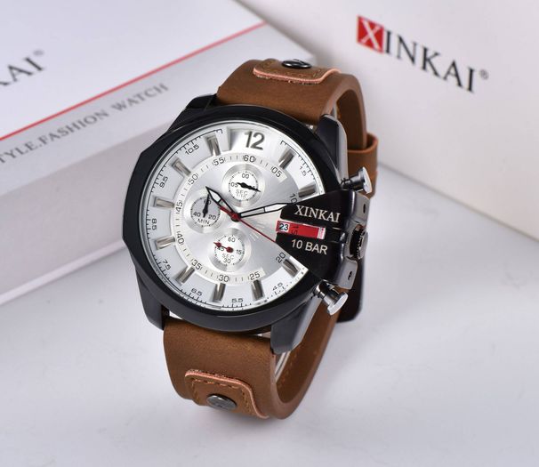 Mode moderne, cadran de personnalité multifonctionnel, bracelet de montre doux et confortable, qualité haut de gamme, voyage d'affaires, montre à quartz de luxe pour hommes_voghion.com