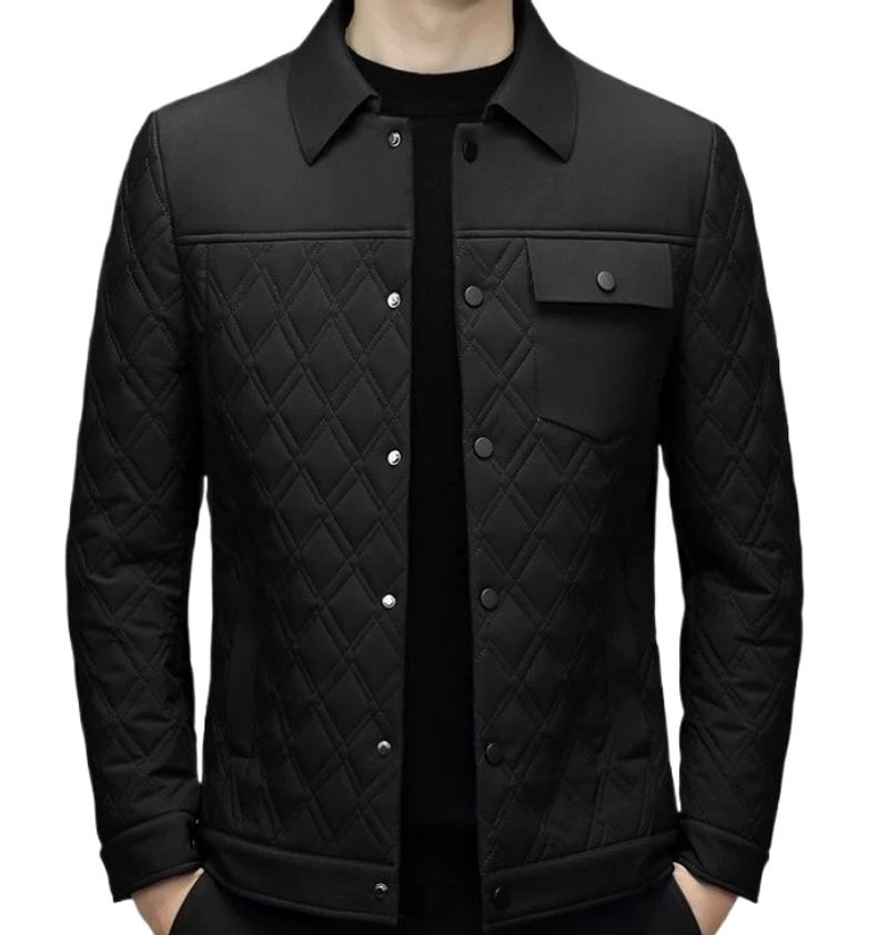 2024 Heren Jas Herfst En Winter Nieuwe High-End Heren Katoenen Jas Revers Mode Trend Casual Licht dunne Dikke Jas_voghion.com