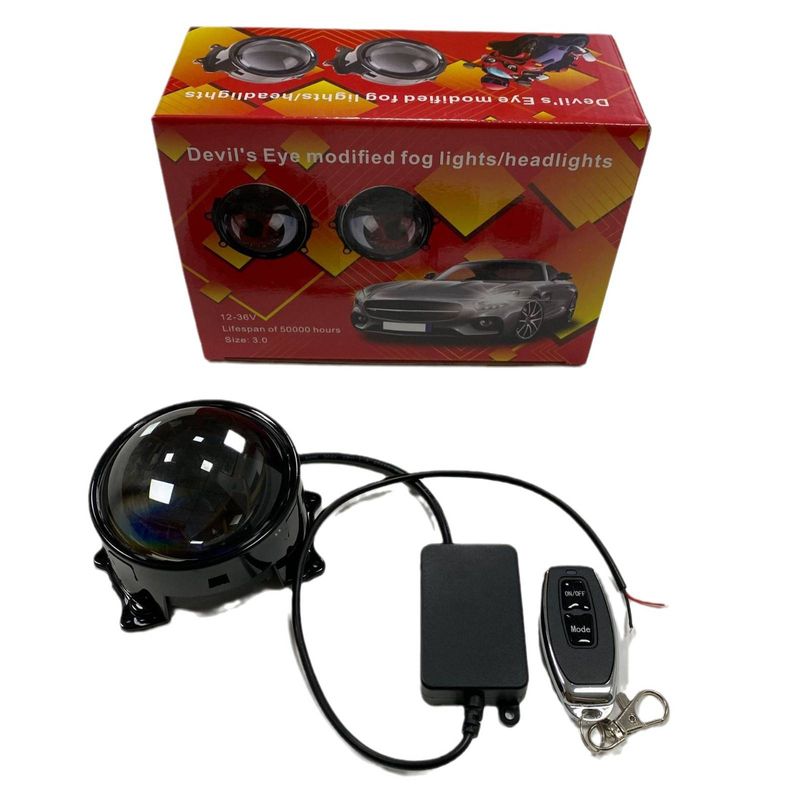 Heißer verkauf dämon auge lampe led-anzeige dynamische schreiben auge lampe auto objektiv scheinwerfer atmosphäre lampe_voghion.com