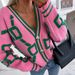 Women's Clothing Sweater Jacket Single-breasted Towel Embroidered V-neck Top Autumn And Winter New Loose Knitted Cardigan_voghion.com
