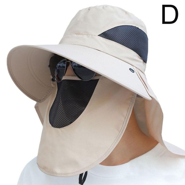 Hot Sale Fishing Sun Hats UV Protection Outdoor Sunshade Fisherman Sunscreen Cap Men Women Hiking Camping Removable Big Eaves Hat_voghion.com