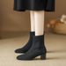 Shoes 2023 New Autumn Winter Martin Women's Elastic Slim Knitted Sock High Heel Short Boots_voghion.com