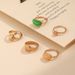 Gioielli di grande successo, temperamento lussuoso, anello con smeraldo, combinazione di colori gelatinosi, set da 5 pezzi per donna_voghion.com